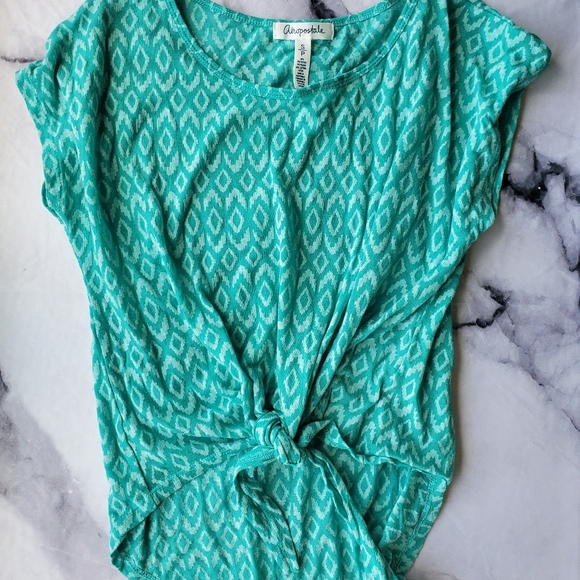 SOLD Western Front Tie Tee Top - Picture 1 of 1